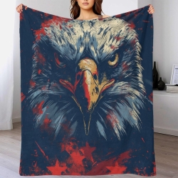 Aigle Plaid en Polaire Imprimé 3D Couverture Douce Confortable pour Canapé Lit Bureau