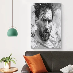 Lionel Messi Peinture sur toile sans cadre, impressions posters art mural pour déco maison chambre bureau