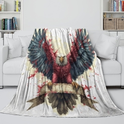 Aigle Plaid en Polaire Imprimé 3D Couverture Douce Confortable pour Canapé Lit Bureau