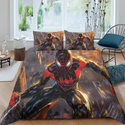 Avengers Spider Man Housse de Couette Imprimée 3D Douce 3 Pièces Literie Garçons Filles
