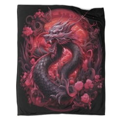 oriental Dragón Manta de Forro Polar Impresa en 3D Suave y Acogedora para Sofá Cama Oficina