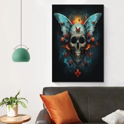 Crâne Peinture sur toile sans cadre, impressions posters art mural pour déco maison chambre bureau
