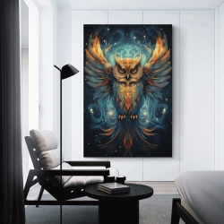 Hibou Peinture sur toile sans cadre, impressions posters art mural pour déco maison chambre bureau