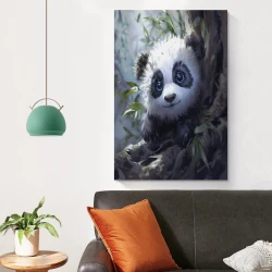 Panda Peinture sur toile sans cadre, impressions posters art mural pour déco maison chambre bureau