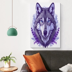 Loup Peinture sur toile sans cadre, impressions posters art mural pour déco maison chambre bureau