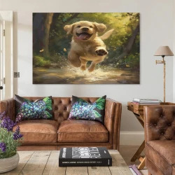Golden Retriever Peinture sur toile sans cadre, impressions posters art mural pour déco maison chambre bureau