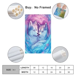 Alaskan Malamute Chien Peinture sur toile sans cadre, impressions posters art mural pour déco maison chambre bureau