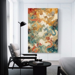 Dragon Peinture sur toile sans cadre, impressions posters art mural pour déco maison chambre bureau