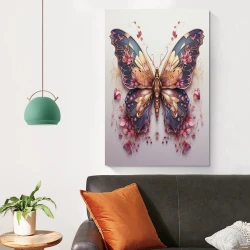 Papillon Peinture sur toile sans cadre, impressions posters art mural pour déco maison chambre bureau