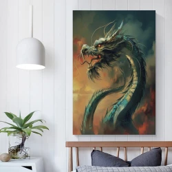 oriental Dragon Peinture sur toile sans cadre, impressions posters art mural pour déco maison chambre bureau