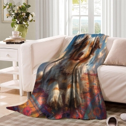 Bouvier bernois Plaid en Polaire Imprimé 3D Couverture Douce Confortable pour Canapé Lit Bureau