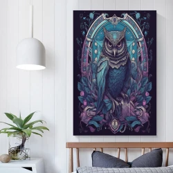 Gufo Pittura su tela senza cornice, stampe di poster arte murale per arredo casa camera ufficio