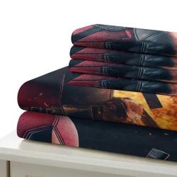 Deadpool Marvel Copripiumino Stampato 3D Morbido 3 Pezzi Biancheria da Letto per Ragazzi Ragazze