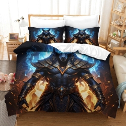 Dieu égyptien Anubis Housse de Couette Imprimée 3D Douce 3 Pièces Literie Garçons Filles