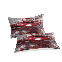 Avengers Iron Man Housse de Couette Imprimée 3D Douce 3 Pièces Literie Garçons Filles