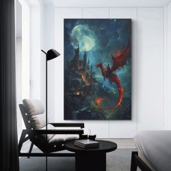 Dragon Peinture sur toile sans cadre, impressions posters art mural pour déco maison chambre bureau