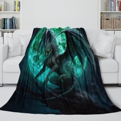 occidental Dragón Manta de Forro Polar Impresa en 3D Suave y Acogedora para Sofá Cama Oficina
