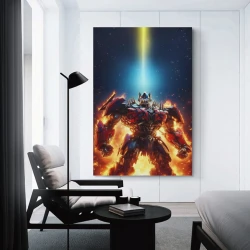 Transformers Optimus Prime Peinture sur toile sans cadre, impressions posters art mural pour déco maison chambre bureau