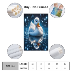 Canard Peinture sur toile sans cadre, impressions posters art mural pour déco maison chambre bureau