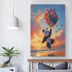 Panda Peinture sur toile sans cadre, impressions posters art mural pour déco maison chambre bureau