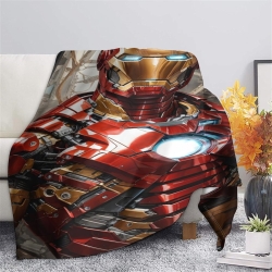 Avengers Iron Man Plaid en Polaire Imprimé 3D Couverture Douce Confortable pour Canapé Lit Bureau