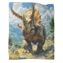 Dinosaure Plaid en Polaire Imprimé 3D Couverture Douce Confortable pour Canapé Lit Bureau