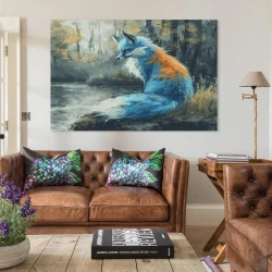 Renard Peinture sur toile sans cadre, impressions posters art mural pour déco maison chambre bureau