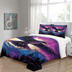 Aigle Housse de Couette Imprimée 3D Douce 3 Pièces Literie Garçons Filles