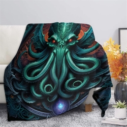 Mito dell'orrore Cthulhu Coperta in Pile Stampata 3D Morbida e Confortevole per Divano Letto Ufficio