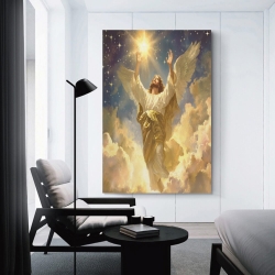 Dieu et Jésus Peinture sur toile sans cadre, impressions posters art mural pour déco maison chambre bureau