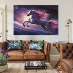 Licorne Peinture sur toile sans cadre, impressions posters art mural pour déco maison chambre bureau