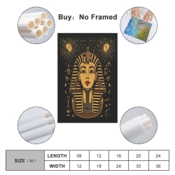 Pharaon égyptien Peinture sur toile sans cadre, impressions posters art mural pour déco maison chambre bureau