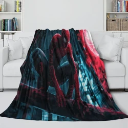 Avengers Spider-Man Manta de Forro Polar Impresa en 3D Suave y Acogedora para Sofá Cama Oficina