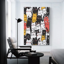 Gato Pintura en lienzo sin marco, impresiones de pósters arte pared para decoración hogar dormitorio oficina