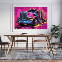 Gros camion Peinture sur toile sans cadre, impressions posters art mural pour déco maison chambre bureau