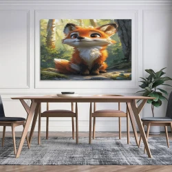 Renard Peinture sur toile sans cadre, impressions posters art mural pour déco maison chambre bureau