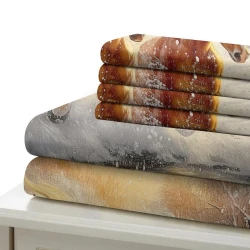 Cheval Housse de Couette Imprimée 3D Douce 3 Pièces Literie Garçons Filles