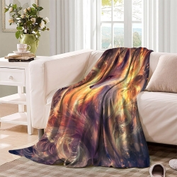 Renard Plaid en Polaire Imprimé 3D Couverture Douce Confortable pour Canapé Lit Bureau