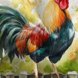 Coq Housse de Couette Imprimée 3D Douce 3 Pièces Literie Garçons Filles