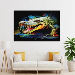 Crocodile Peinture sur toile sans cadre, impressions posters art mural pour déco maison chambre bureau