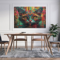 Chat Peinture sur toile sans cadre, impressions posters art mural pour déco maison chambre bureau