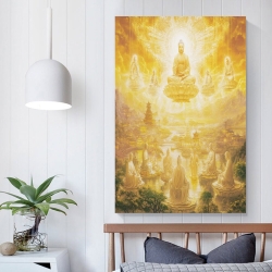 Bouddha Peinture sur toile sans cadre, impressions posters art mural pour déco maison chambre bureau