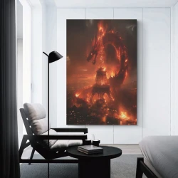 Dragon Peinture sur toile sans cadre, impressions posters art mural pour déco maison chambre bureau