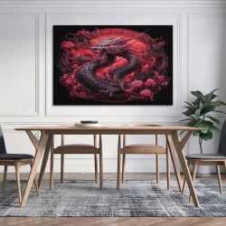 oriental Dragón Pintura en lienzo sin marco, impresiones de pósters arte pared para decoración hogar dormitorio oficina