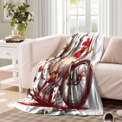 Coq Plaid en Polaire Imprimé 3D Couverture Douce Confortable pour Canapé Lit Bureau
