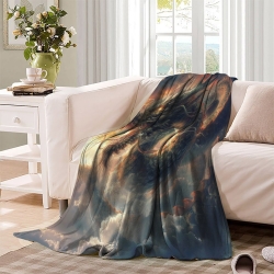 Dragon Plaid en Polaire Imprimé 3D Couverture Douce Confortable pour Canapé Lit Bureau