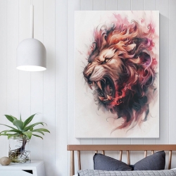 Lion Peinture sur toile sans cadre, impressions posters art mural pour déco maison chambre bureau