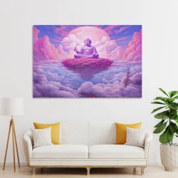 Bouddha Peinture sur toile sans cadre, impressions posters art mural pour déco maison chambre bureau
