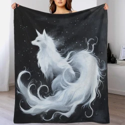 Wolf 3D Gedruckte Fleece-Decke Weiche Gemütliche Decke für Sofa Bett Büro
