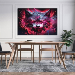 Loup Peinture sur toile sans cadre, impressions posters art mural pour déco maison chambre bureau